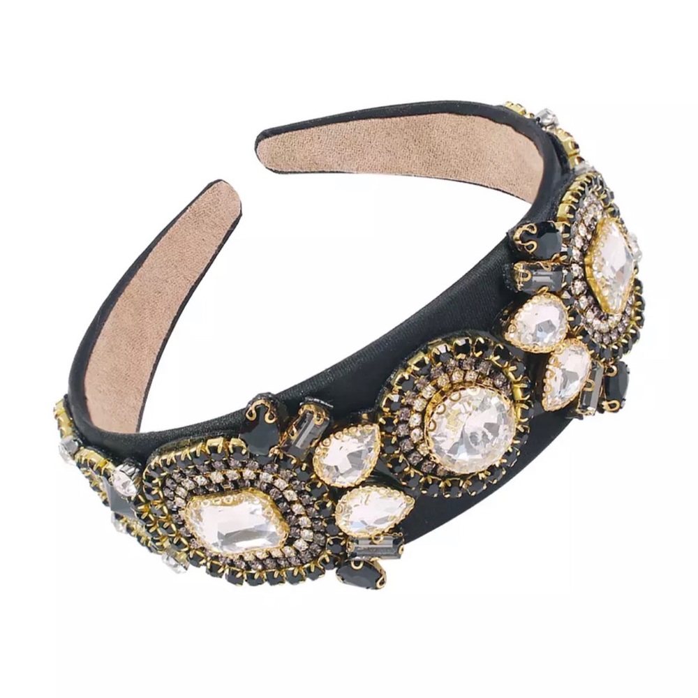 Rhinestones headband retro